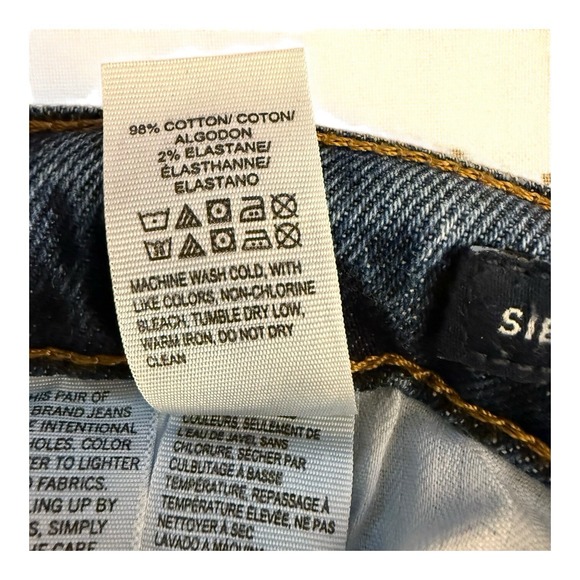 Lucky Brand Jeans Womens 8/29 Sienna Slim Boyfriend Blue Denim Whisker Distress - Picture 11 of 12